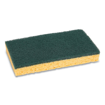 Boardwalk® Scrubbing Sponge, Medium Duty, 3.6 X 6.1, 0.75" Thick, Yellow-green, Individually Wrapped, 20-carton freeshipping - TVN Wholesale
